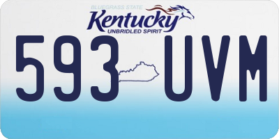 KY license plate 593UVM