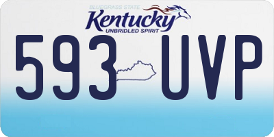 KY license plate 593UVP