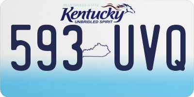 KY license plate 593UVQ