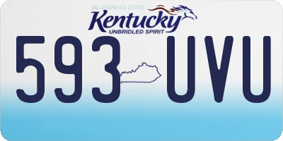 KY license plate 593UVU