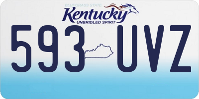 KY license plate 593UVZ