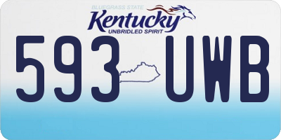 KY license plate 593UWB