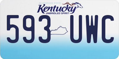 KY license plate 593UWC