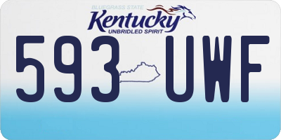 KY license plate 593UWF