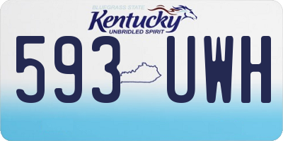 KY license plate 593UWH