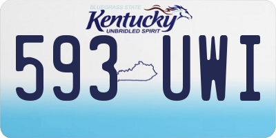 KY license plate 593UWI