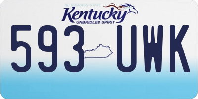 KY license plate 593UWK