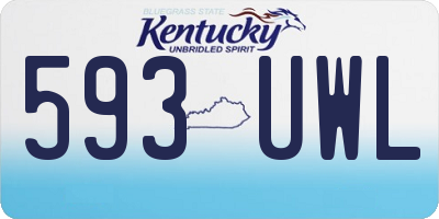 KY license plate 593UWL