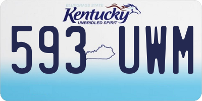 KY license plate 593UWM