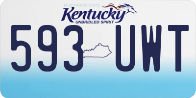 KY license plate 593UWT