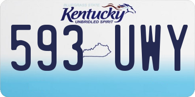 KY license plate 593UWY