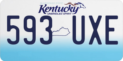 KY license plate 593UXE