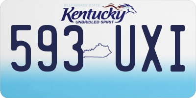 KY license plate 593UXI