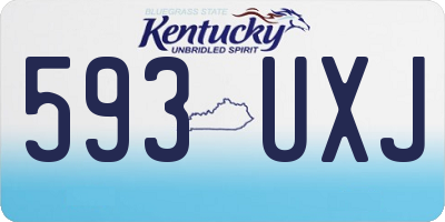 KY license plate 593UXJ