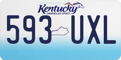 KY license plate 593UXL