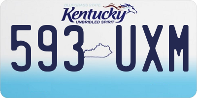 KY license plate 593UXM