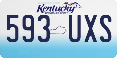 KY license plate 593UXS