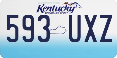 KY license plate 593UXZ