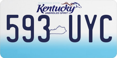 KY license plate 593UYC
