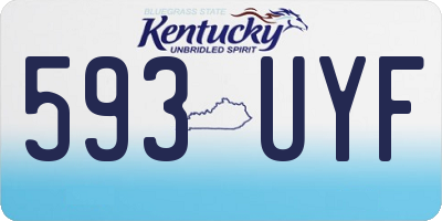 KY license plate 593UYF