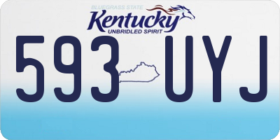 KY license plate 593UYJ