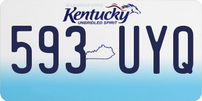KY license plate 593UYQ