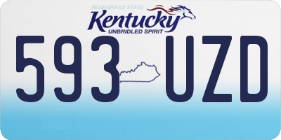 KY license plate 593UZD
