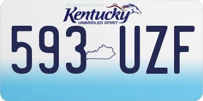 KY license plate 593UZF