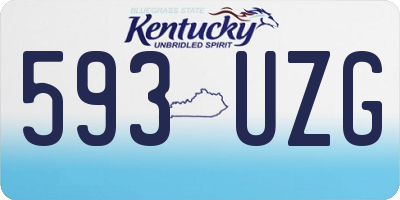 KY license plate 593UZG