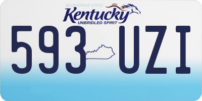 KY license plate 593UZI