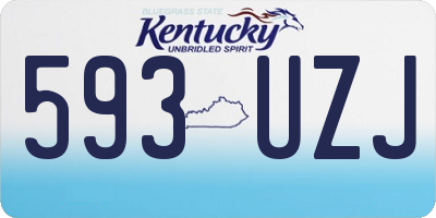 KY license plate 593UZJ
