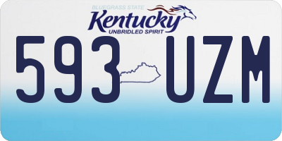 KY license plate 593UZM
