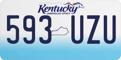KY license plate 593UZU
