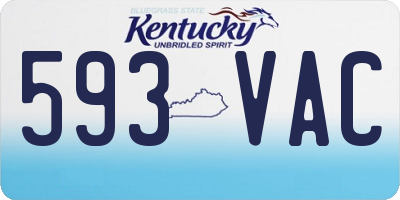 KY license plate 593VAC