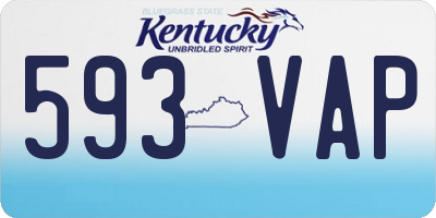 KY license plate 593VAP