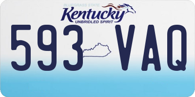 KY license plate 593VAQ