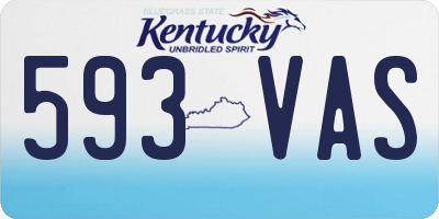 KY license plate 593VAS