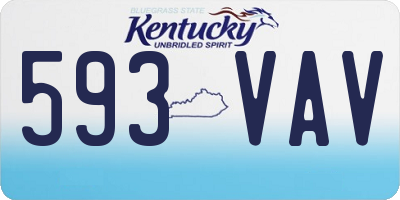 KY license plate 593VAV