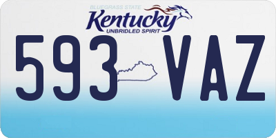 KY license plate 593VAZ