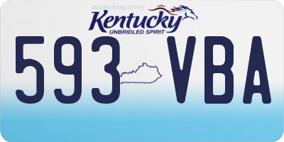 KY license plate 593VBA