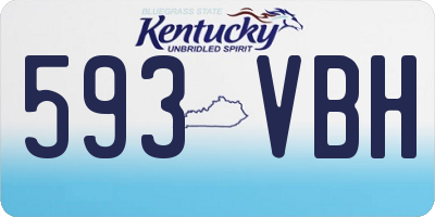 KY license plate 593VBH