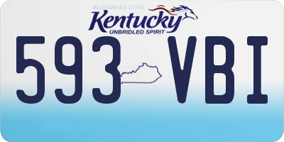 KY license plate 593VBI