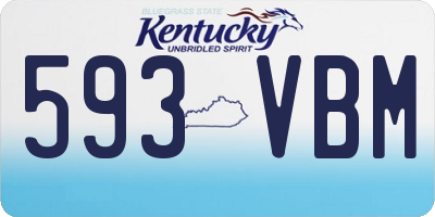 KY license plate 593VBM