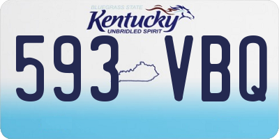 KY license plate 593VBQ