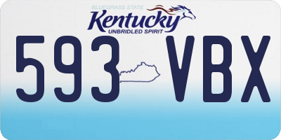 KY license plate 593VBX