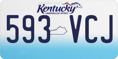 KY license plate 593VCJ