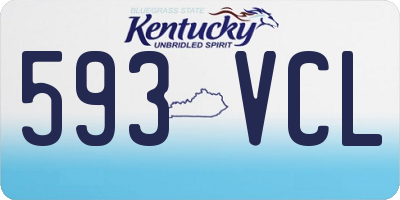 KY license plate 593VCL