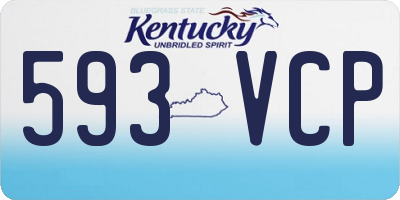 KY license plate 593VCP