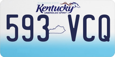 KY license plate 593VCQ