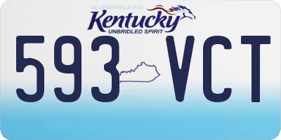 KY license plate 593VCT